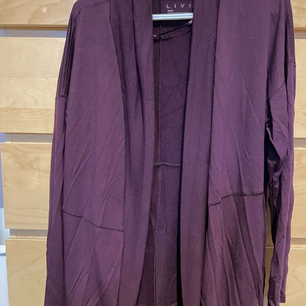 Livi Purple Open Front Cardigan Size 18/20